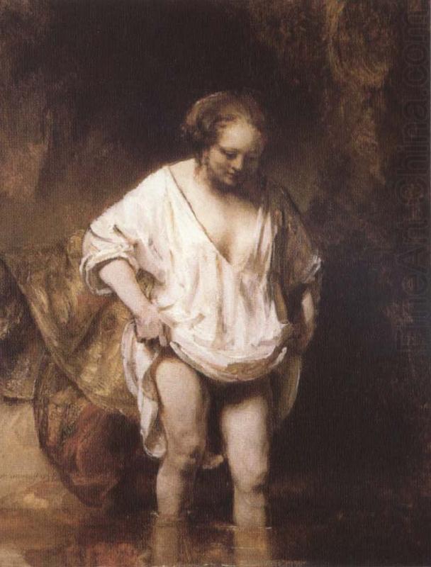 Hendrickie Bathing in a Stream, REMBRANDT Harmenszoon van Rijn